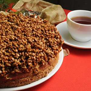 Świąteczne ciasto kajmakowe ze słonecznikiem